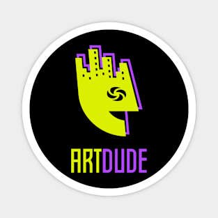 YourArtDude Logo In Yellow And Purple Magnet